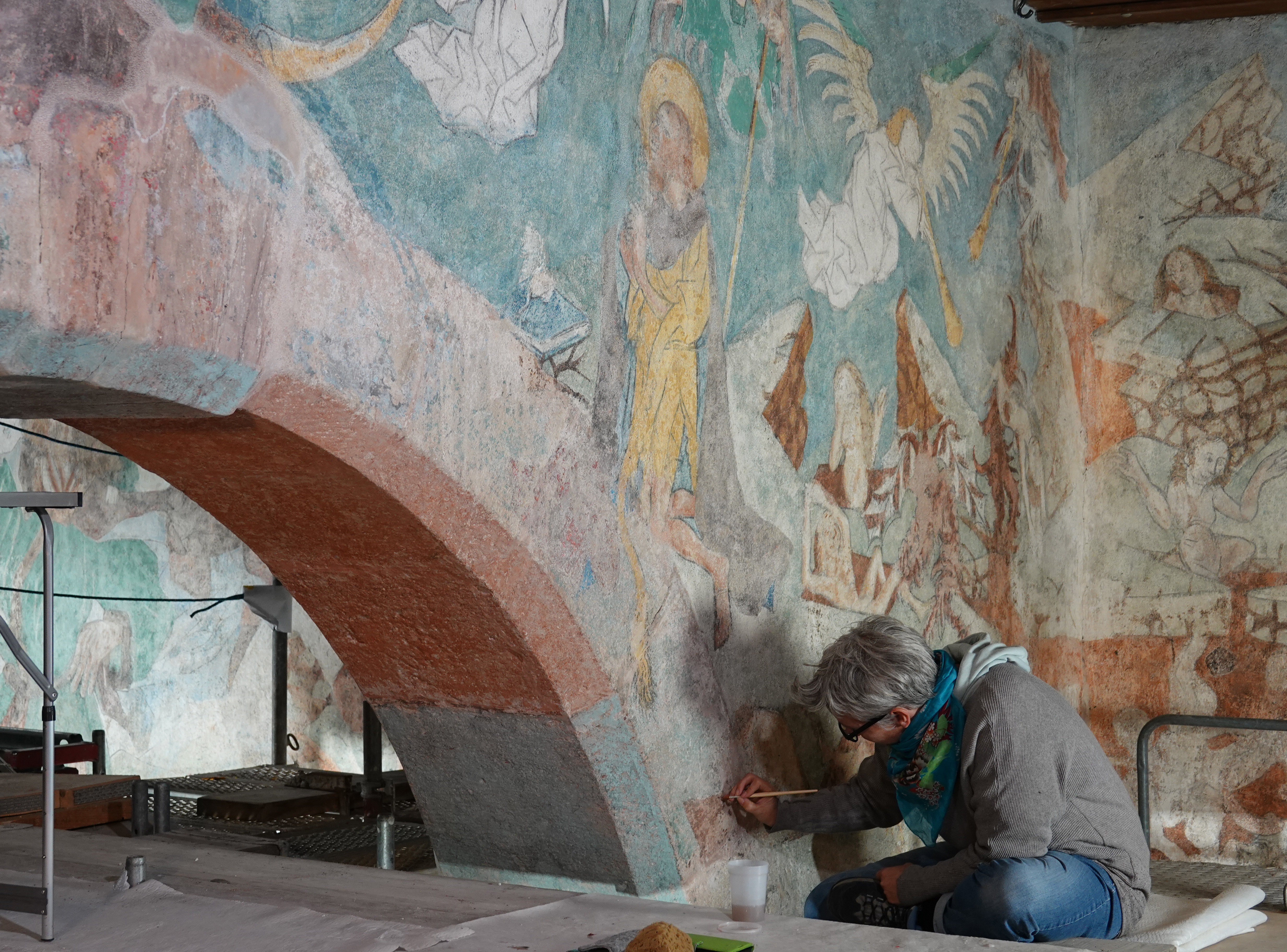 Rheinfelden, Restaurierung der Wandmalereien in der Johanniterkapelle
